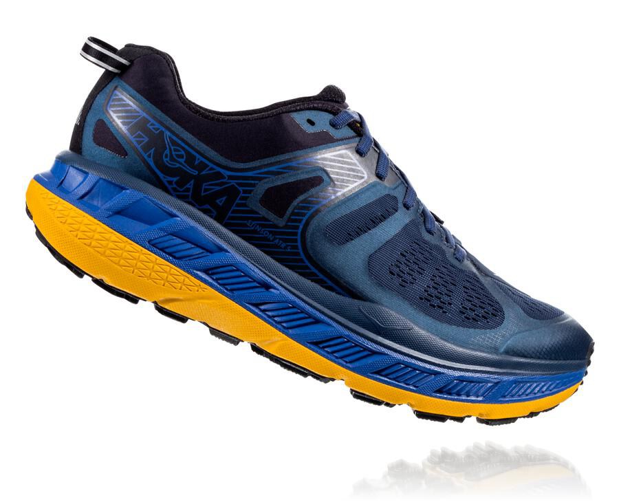 Trail Shoes Mens - Hoka One One Stinson ATR 5 - Navy - RILJCGX-07